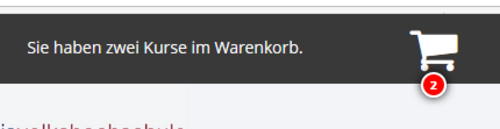Hinweis Warenkorb Hinweis Warenkorb
