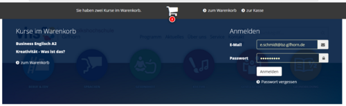 Warenkorb aufrufen Warenkorb aufrufen