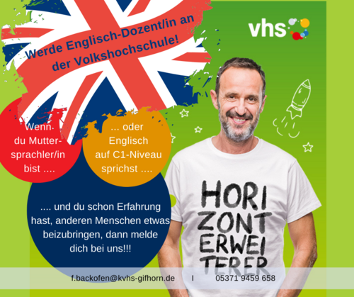 Englischkurse Kursleitung für Englischkurse gesucht