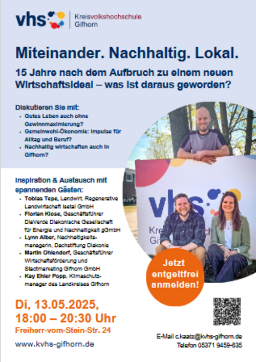 Flyer zur Veranstaltung Miteinander. Nachhaltig. Lokal.