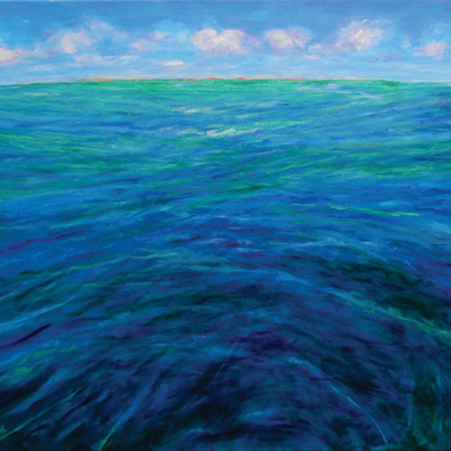 Meereslandschaft, 2016, Öl auf Leinwand, 80 x 100 cm